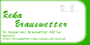 reka brauswetter business card
